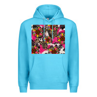 Ocean Blue sunflower cowhide Premium Hoodie - Zillion Design Studio