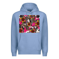 Colony Blue sunflower cowhide Premium Hoodie - Zillion Design Studio