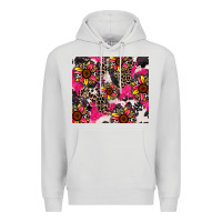 Dove Grey sunflower cowhide Premium Hoodie - Zillion Design Studio