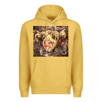 Antique Gold leopard cow Premium Hoodie - Zillion Design Studio
