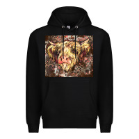 Black leopard cow Premium Hoodie - Zillion Design Studio