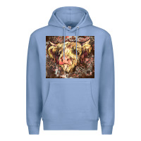 Colony Blue leopard cow Premium Hoodie - Zillion Design Studio