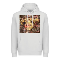Dove Grey leopard cow Premium Hoodie - Zillion Design Studio