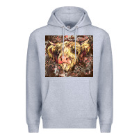Heather Grey leopard cow Premium Hoodie - Zillion Design Studio