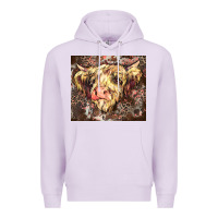 Lilac leopard cow Premium Hoodie - Zillion Design Studio