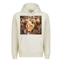 Oatmeal Heather leopard cow Premium Hoodie - Zillion Design Studio