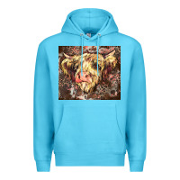 Ocean Blue leopard cow Premium Hoodie - Zillion Design Studio