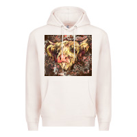 Pale Pink leopard cow Premium Hoodie - Zillion Design Studio