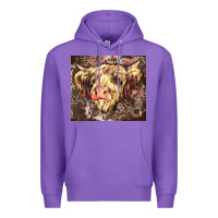 Purple leopard cow Premium Hoodie - Zillion Design Studio