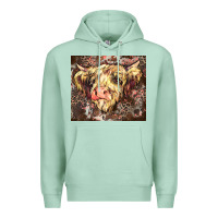 Seafoam leopard cow Premium Hoodie - Zillion Design Studio