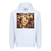 White leopard cow Premium Hoodie - Zillion Design Studio