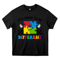 Black It's Okay To Be Different Heavy Core Tee - CowhideDigitalArt
