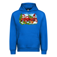Cobalt Christmas gnomes truck Urban Hoodie - Zillion Design Studio