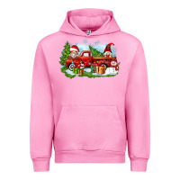 Fuchsia Pink Christmas gnomes truck Urban Hoodie - Zillion Design Studio