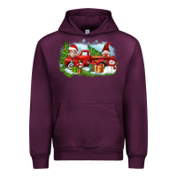Mauve Wine Christmas gnomes truck Urban Hoodie - Zillion Design Studio