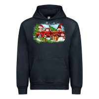 Navy Christmas gnomes truck Urban Hoodie - Zillion Design Studio
