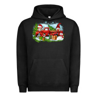 Pigment Black Christmas gnomes truck Urban Hoodie - Zillion Design Studio