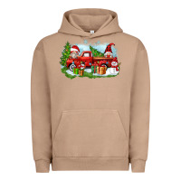 Pigment Burro Christmas gnomes truck Urban Hoodie - Zillion Design Studio