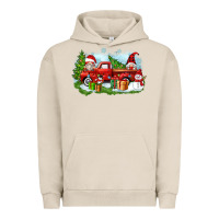 Pigment French Oak Christmas gnomes truck Urban Hoodie - Zillion Design Studio
