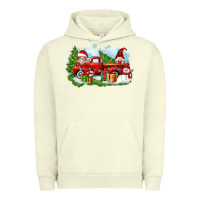 Pigment Pistachio Christmas gnomes truck Urban Hoodie - Zillion Design Studio