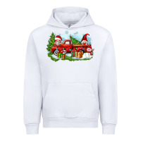 White Christmas gnomes truck Urban Hoodie - Zillion Design Studio