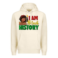 Tofu i am black history with afro black girl Premium Hoodie - texasbilliewilder
