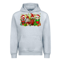 Heather Grey Christmas gnome coffee cups Urban Hoodie - Zillion Design Studio