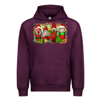 Mauve Wine Christmas gnome coffee cups Urban Hoodie - Zillion Design Studio