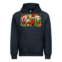 Navy Christmas gnome coffee cups Urban Hoodie - Zillion Design Studio