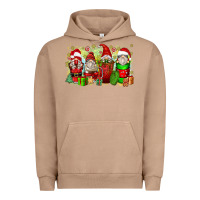 Pigment Burro Christmas gnome coffee cups Urban Hoodie - Zillion Design Studio
