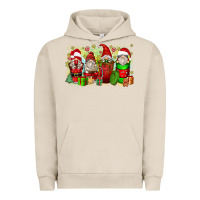 Pigment French Oak Christmas gnome coffee cups Urban Hoodie - Zillion Design Studio