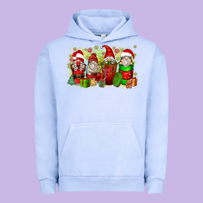 Christmas Gnome Coffee Cups Urban Hoodie Designed By Zillion Design Studio