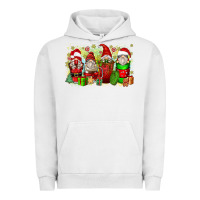 Pigment Lunar Rock Christmas gnome coffee cups Urban Hoodie - Zillion Design Studio