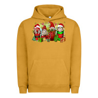 Pigment Peanut Butter Christmas gnome coffee cups Urban Hoodie - Zillion Design Studio