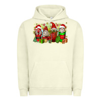 Pigment Pistachio Christmas gnome coffee cups Urban Hoodie - Zillion Design Studio