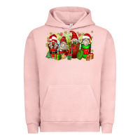 Pigment Salmon Christmas gnome coffee cups Urban Hoodie - Zillion Design Studio
