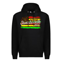 Black juneteenth 1865 with crown flag Premium Hoodie - texasbilliewilder