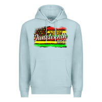 Blue Mist juneteenth 1865 with crown flag Premium Hoodie - texasbilliewilder