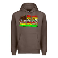 Coffee juneteenth 1865 with crown flag Premium Hoodie - texasbilliewilder