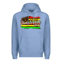 Colony Blue juneteenth 1865 with crown flag Premium Hoodie - texasbilliewilder