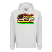 Dove Grey juneteenth 1865 with crown flag Premium Hoodie - texasbilliewilder
