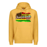 Mustard juneteenth 1865 with crown flag Premium Hoodie - texasbilliewilder