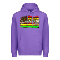Purple juneteenth 1865 with crown flag Premium Hoodie - texasbilliewilder
