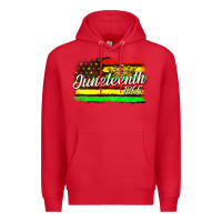 Red juneteenth 1865 with crown flag Premium Hoodie - texasbilliewilder