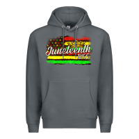 Rock juneteenth 1865 with crown flag Premium Hoodie - texasbilliewilder