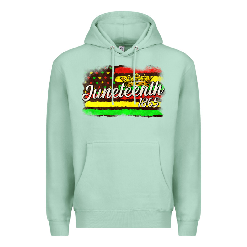 Juneteenth 1865 With Crown Flag Premium Hoodie by texasbilliewilder | Teevron