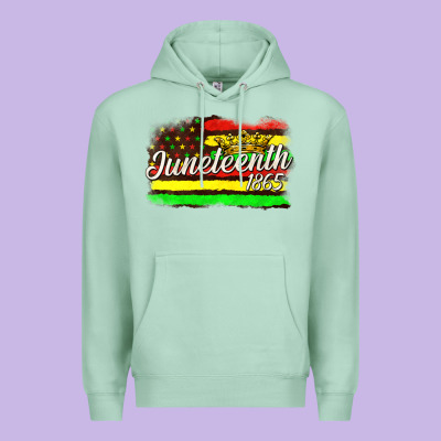 Juneteenth 1865 With Crown Flag Premium Hoodie Designed By Texasbilliewilder