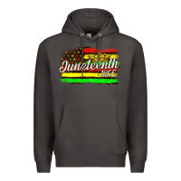 Smoke juneteenth 1865 with crown flag Premium Hoodie - texasbilliewilder