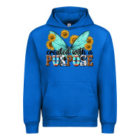 Cobalt created with a purpose Urban Hoodie - texasbilliewilder