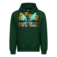 Forest Green created with a purpose Urban Hoodie - texasbilliewilder